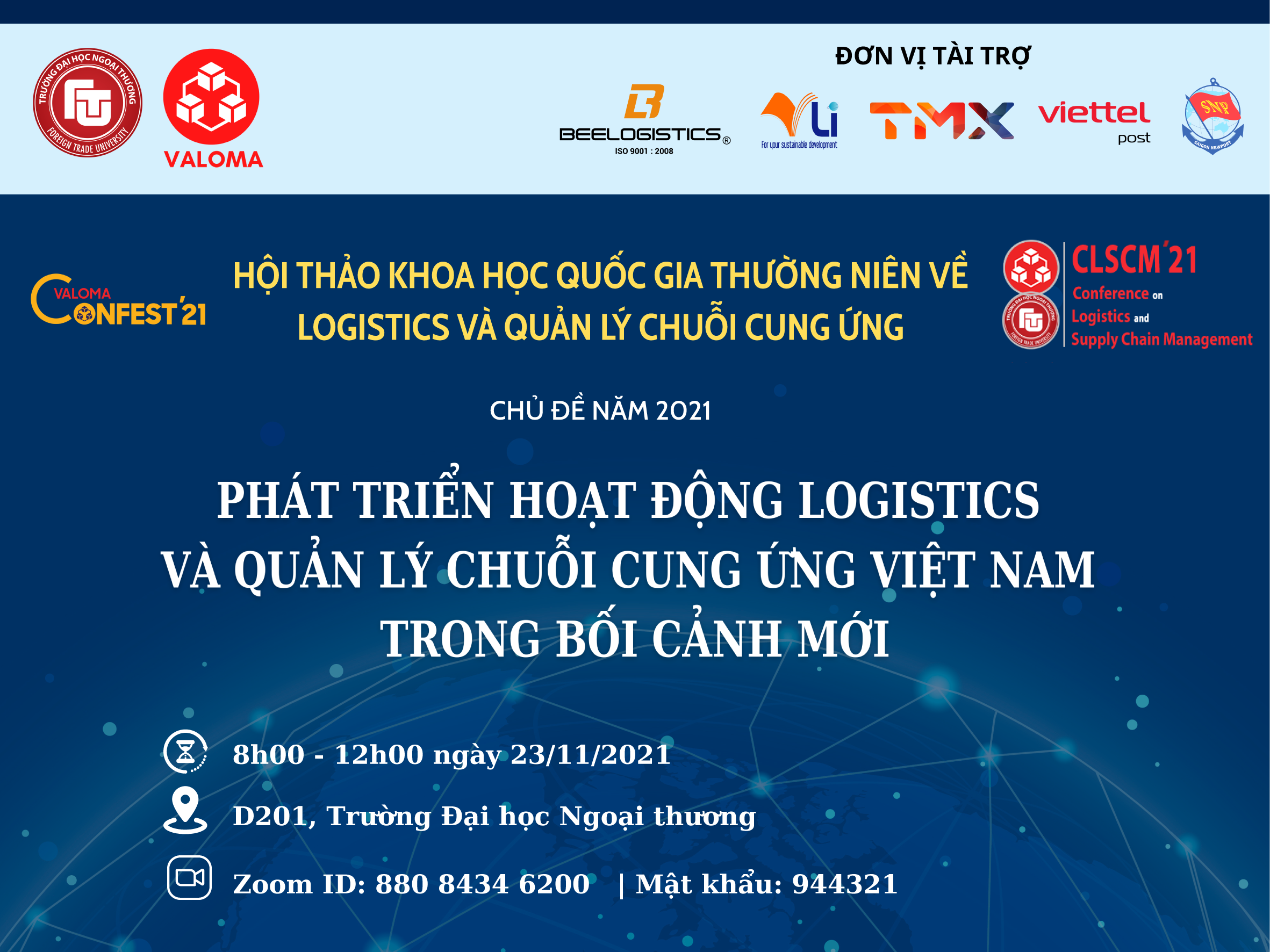 Giới thiệu chương trình Hội thảo khoa học quốc gia thường niên logistics và quản lý chuỗi cung ứng Việt Nam – 2021