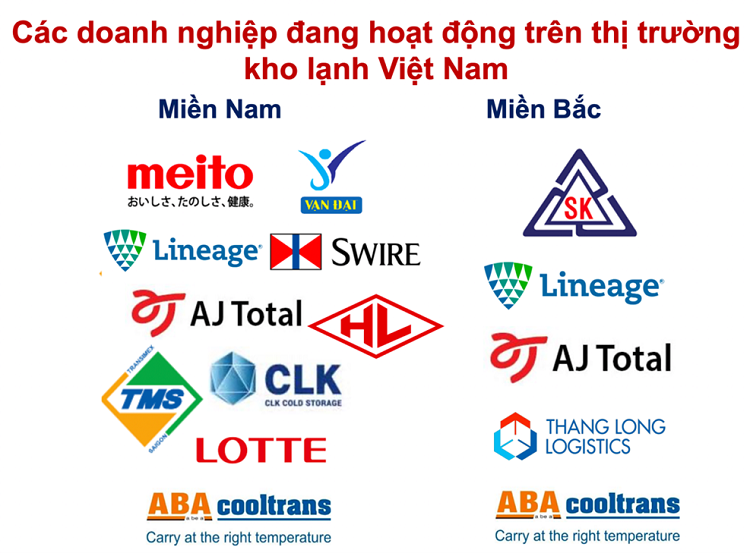 Các doanh nghiệp đang hoạt động trên thị trường kho lạnh Việt Nam